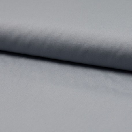 Tissu Popeline Unie Gris Perle