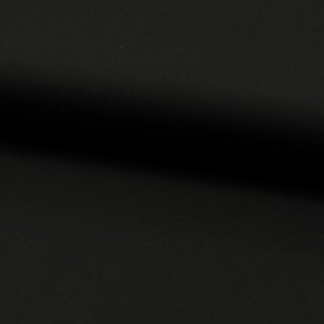 Tissu Popeline Unie Noir 