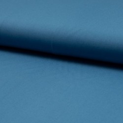 Tissu Popeline Unie Coloris Jeans