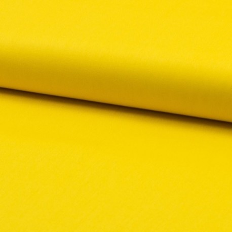 Tissu Popeline Unie Jaune 