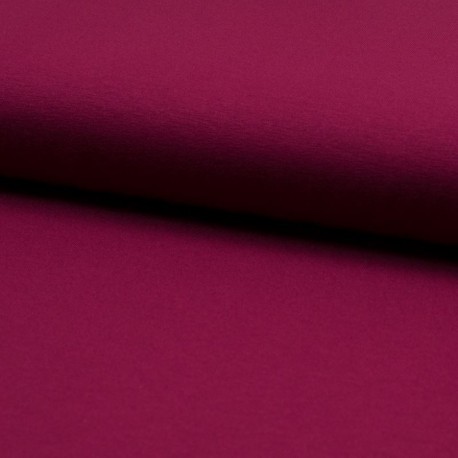 Tissu Toile Tricot Viscose Unie Framboise
