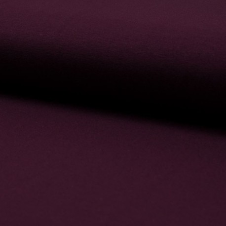 Tissu Toile Tricot Viscose Unie Prune