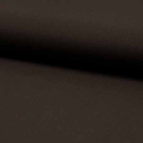Tissu Popeline Unie Marron 
