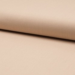 Tissu Popeline Unie Beige 