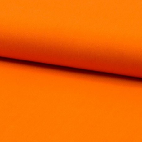 Tissu Popeline Unie Orange 