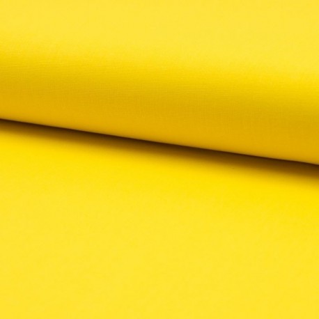 Tissu Popeline Unie Jaune 