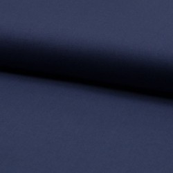 Tissu Popeline Unie Bleu Navy 