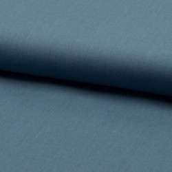 Tissu Popeline Unie Bleu 