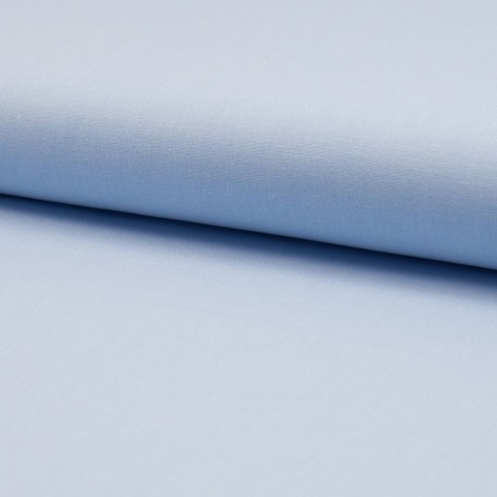 Tissu Popeline Unie Bleu Ciel 