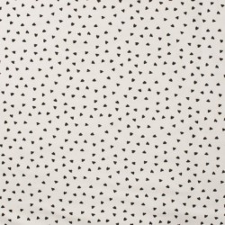 Tissu Jersey Coton Hearts Ecru 