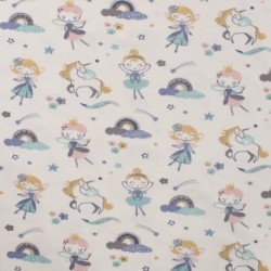 Tissu Jersey Coton Féerique Menthe 