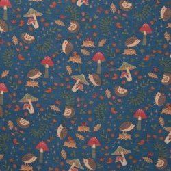 Tissu Jersey Coton Automne Pétrole