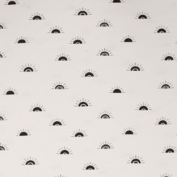 Tissu Jersey Coton Sunset Ecru 