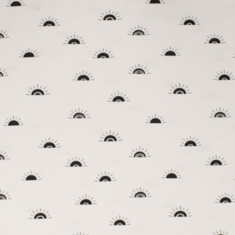 Tissu Jersey Coton Sunset Ecru 