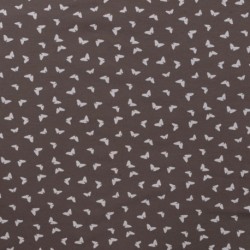 Tissu Jersey Coton Butterflies Marron Glacé