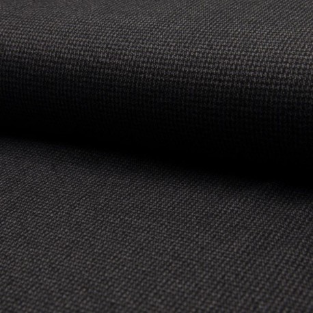 Tissu Jacquard Pied De Poule Noir Gris