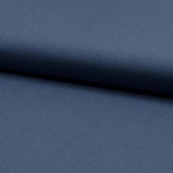Tissu Popeline Unie Bio Coloris Jeans 