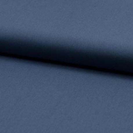Tissu Popeline Unie Bio Coloris Jeans 