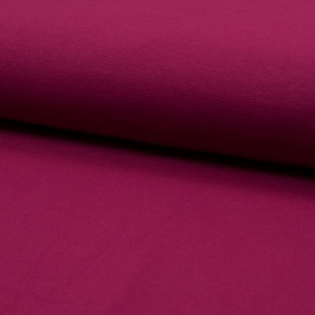 Tissu Popeline Unie Bio Framboise