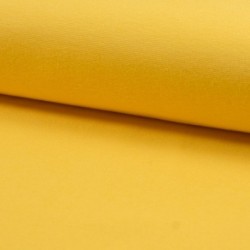 Tissu Coton Gratté Bio Uni Jaune