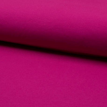 Tissu Popeline Unie Bio Fuchsia