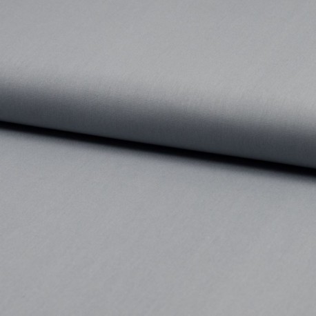 Tissu Popeline Unie Bio Gris