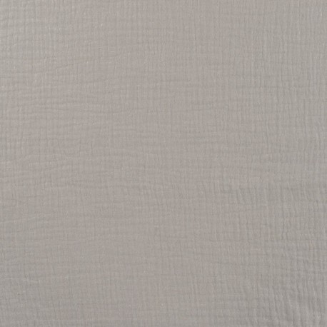 Tissu Double Gaze Foil Argent