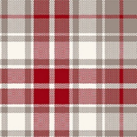 Tissu Tissé Teint Carreaux Rouge Kelsch 