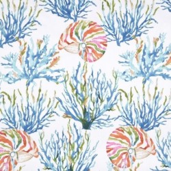 Tissu Toile Imprimée Corallo Multicolore 