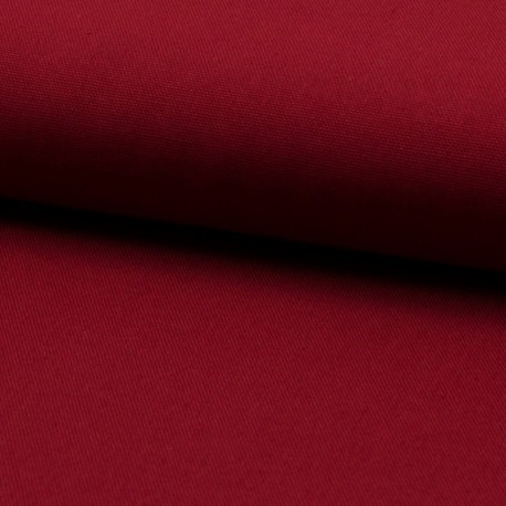 Tissu Toile Coton Canvas Bordeaux 