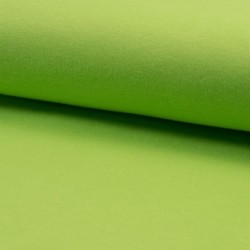 Tissu Coton Gratté Bio Uni Lime