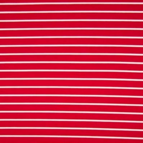 Tissu Punta Yarn Moyenne Rayure Rouge 