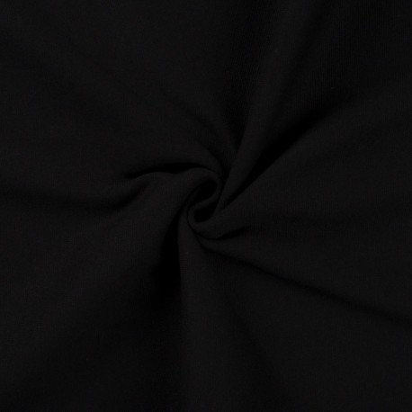 Tissu Bord Cote Uni Noir
