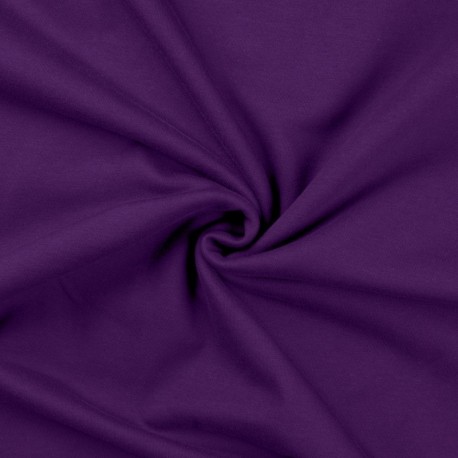 Tissu Sweat French Terry Violet Foncé