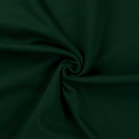 Tissu Sweat French Terry Vert Bouteille 