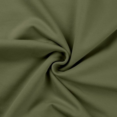 Tissu Sweat French Terry Kaki 