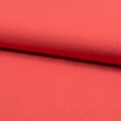Tissu Toile Viscose Lin Unie Corail 
