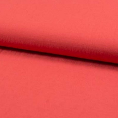 Tissu Toile Viscose Lin Unie Corail 