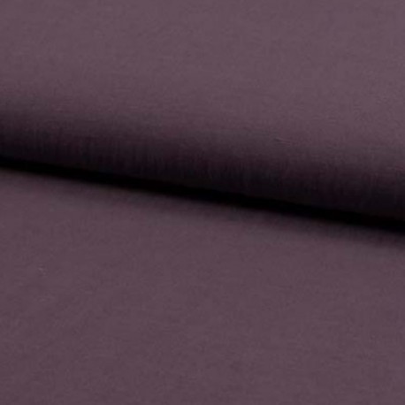 Tissu Toile Viscose Lin Unie Mauve 