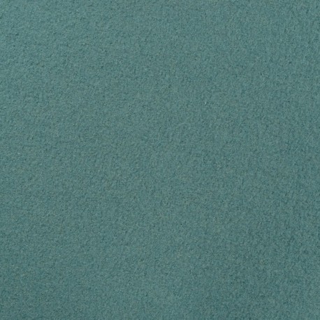 Tissu Laine Bouillie Unie Vert Bleu