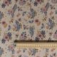Tissu Toile Imprimée Hycu Fleur Bleu Fond Coloris Lin