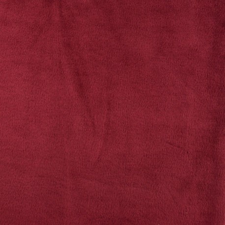 Tissu Sweat Reversible Uni Bordeaux