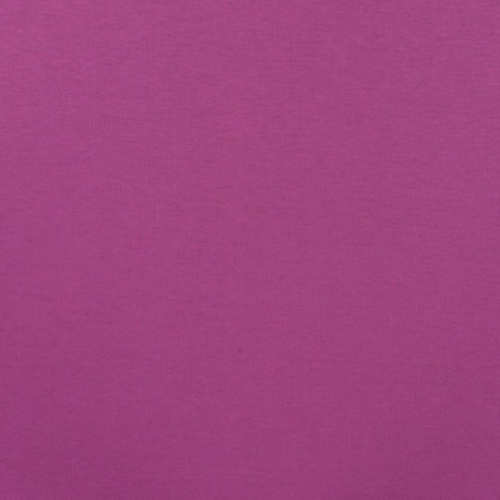 Tissu Sweat Reversible Uni Cyclamen 