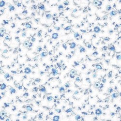 Tissu Provencal Fleurs Des Champs Bleu 