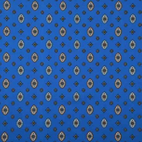 Tissu Provençal Brillane Bleu