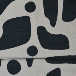 Tissu Jacquard Chenille Primera Bleu Paon