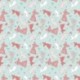 Tissu Popeline Imprimée Tijuana Bleu corail