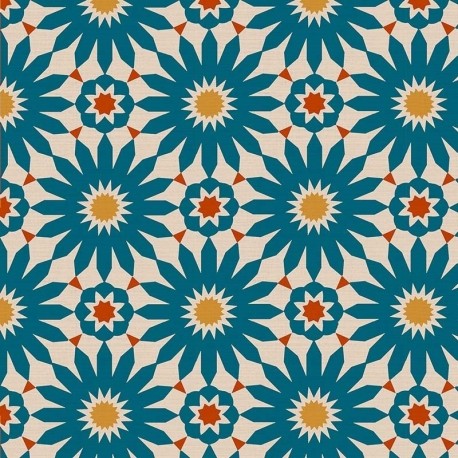 Tissu Soleil Toile Imprimé Océan 