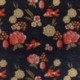 Tissu Coton Imprimé Yozu Noir