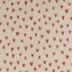Tissu Toile Demi Panama Coeur Fond Lin Lurex 